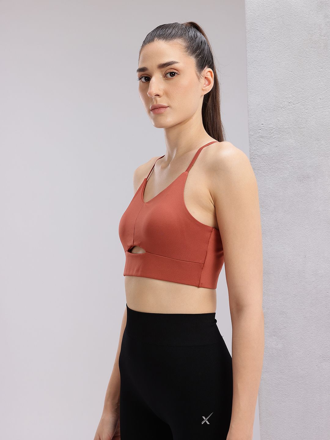 HRX by Hrithik Roshan Cut-Out Detail Medium Coverage Padded Yoga Bra