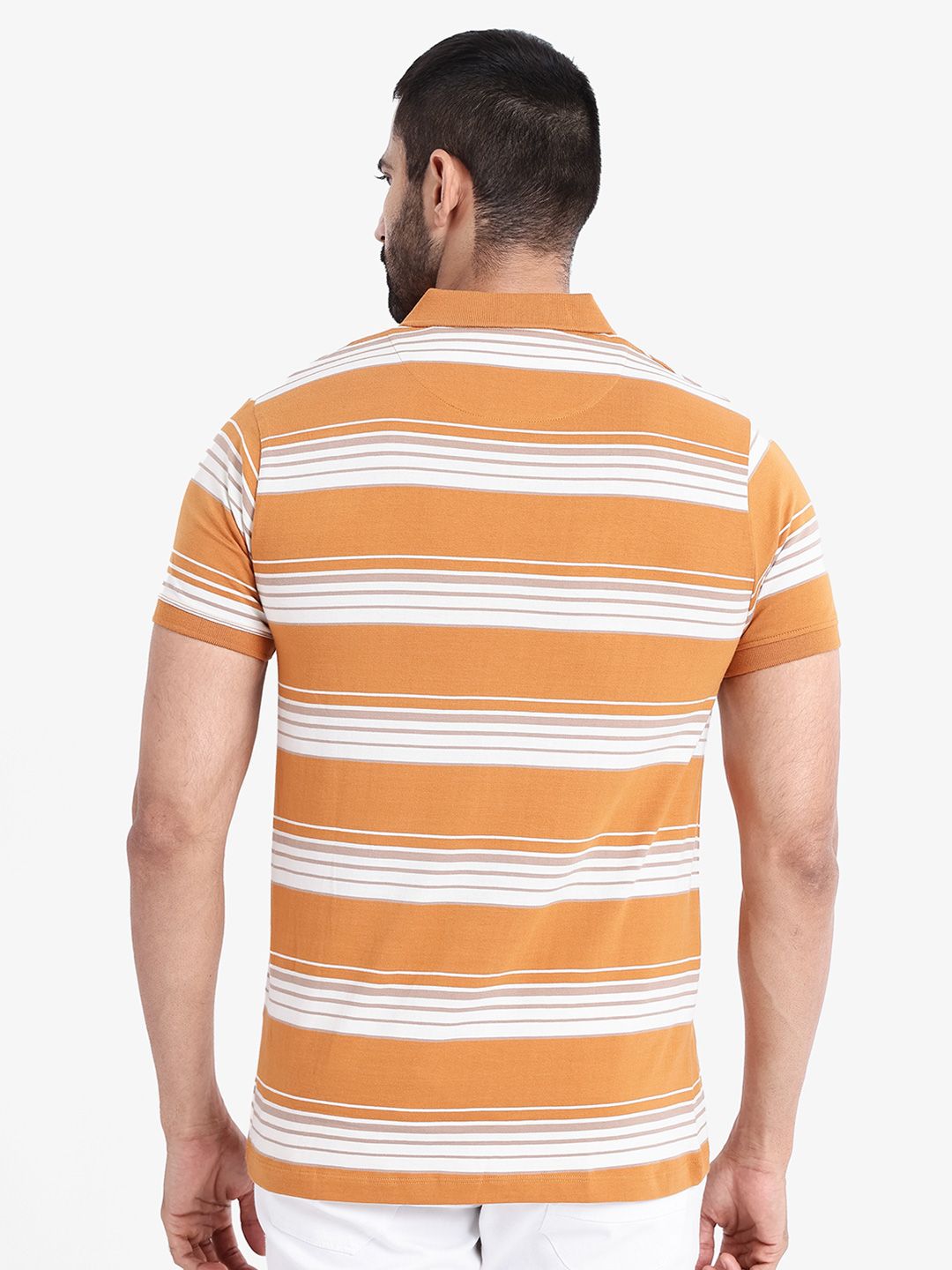 RARE RABBIT Men Rings-4 Slim Fit Solid Polo Collar Pure Cotton T-Shirt