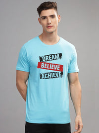 ADRO Men Typography Printed Applique T-shirt