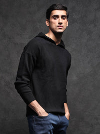 RARE RABBIT Men Zarr Slim Fit Hooded Sweatshirt