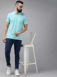 SPYKAR Polo Collar Pure Cotton Slim Fit T-shirt
