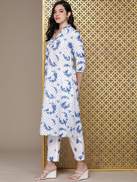House of Pataudi Women Jashn Conversational Printed Regular Kurta with Trousers