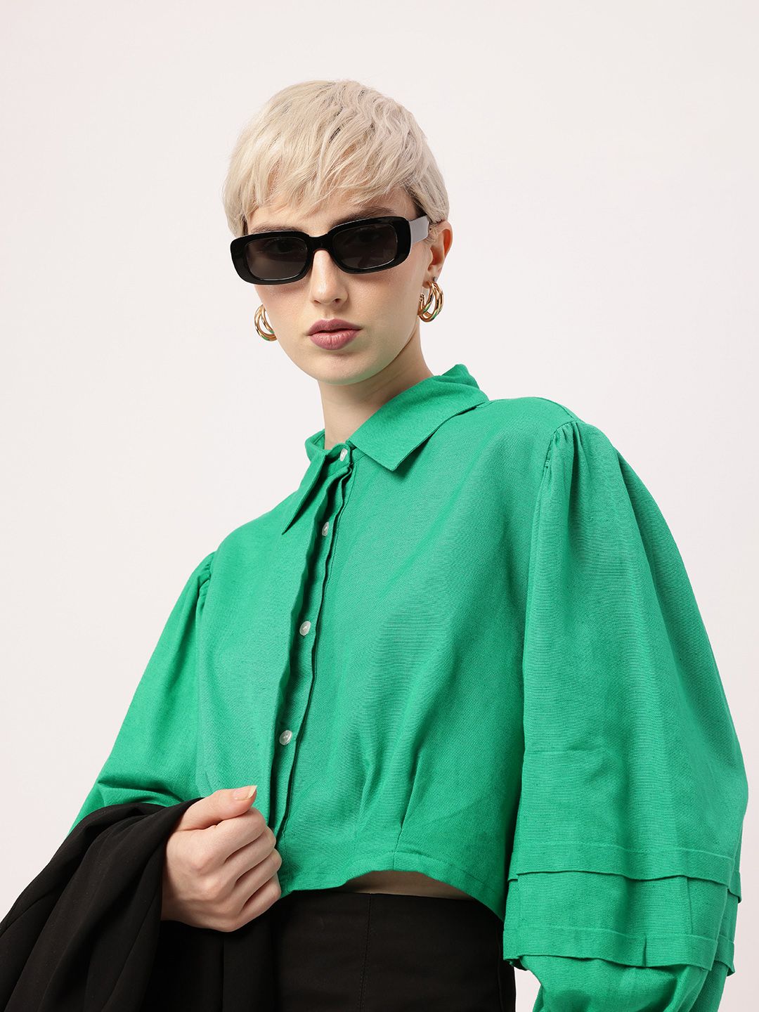 Holiday Passion Play Chic In Puff Sleeves Shirt