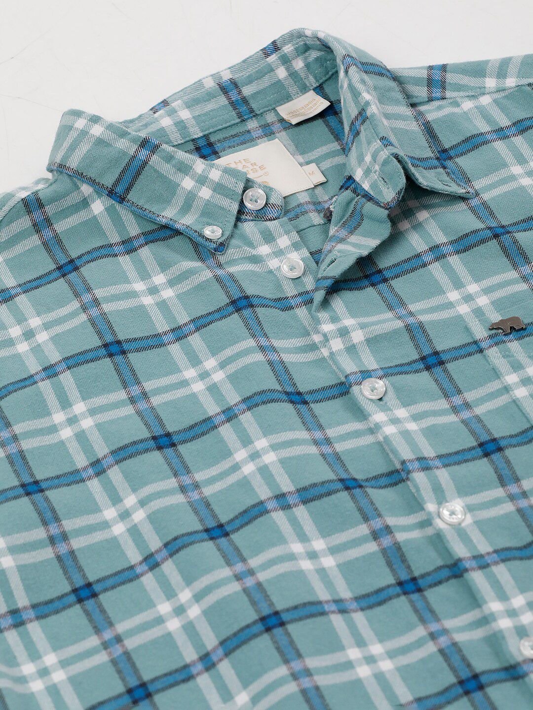 THE BEAR HOUSE Men Slim Fit Tartan Checked Casual Shirt