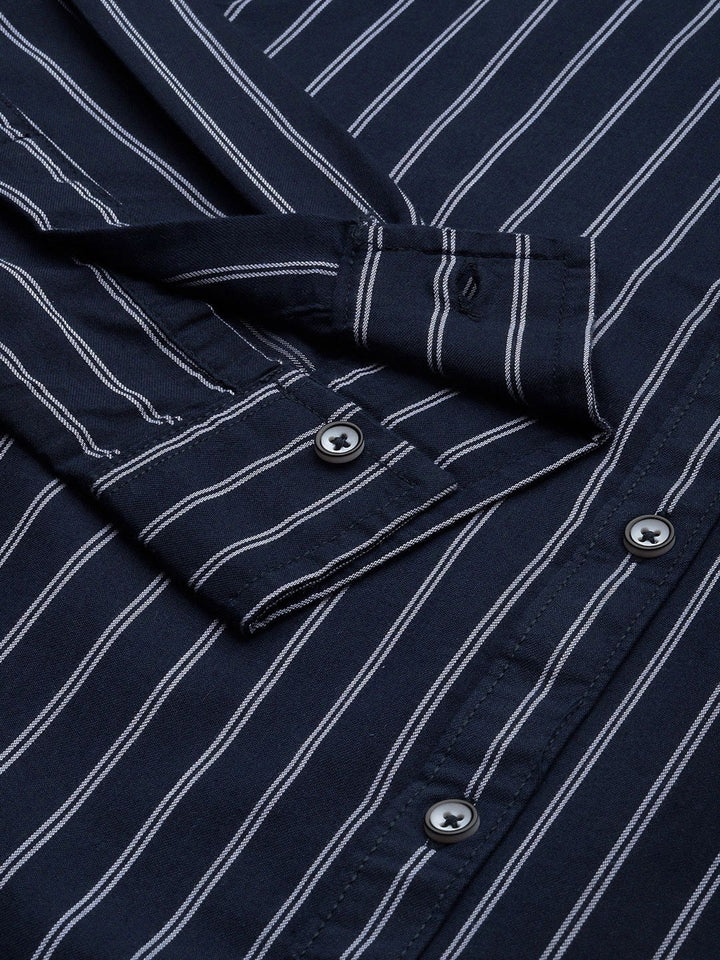 The Indian Garage Co Striped Casual Cotton Shirt