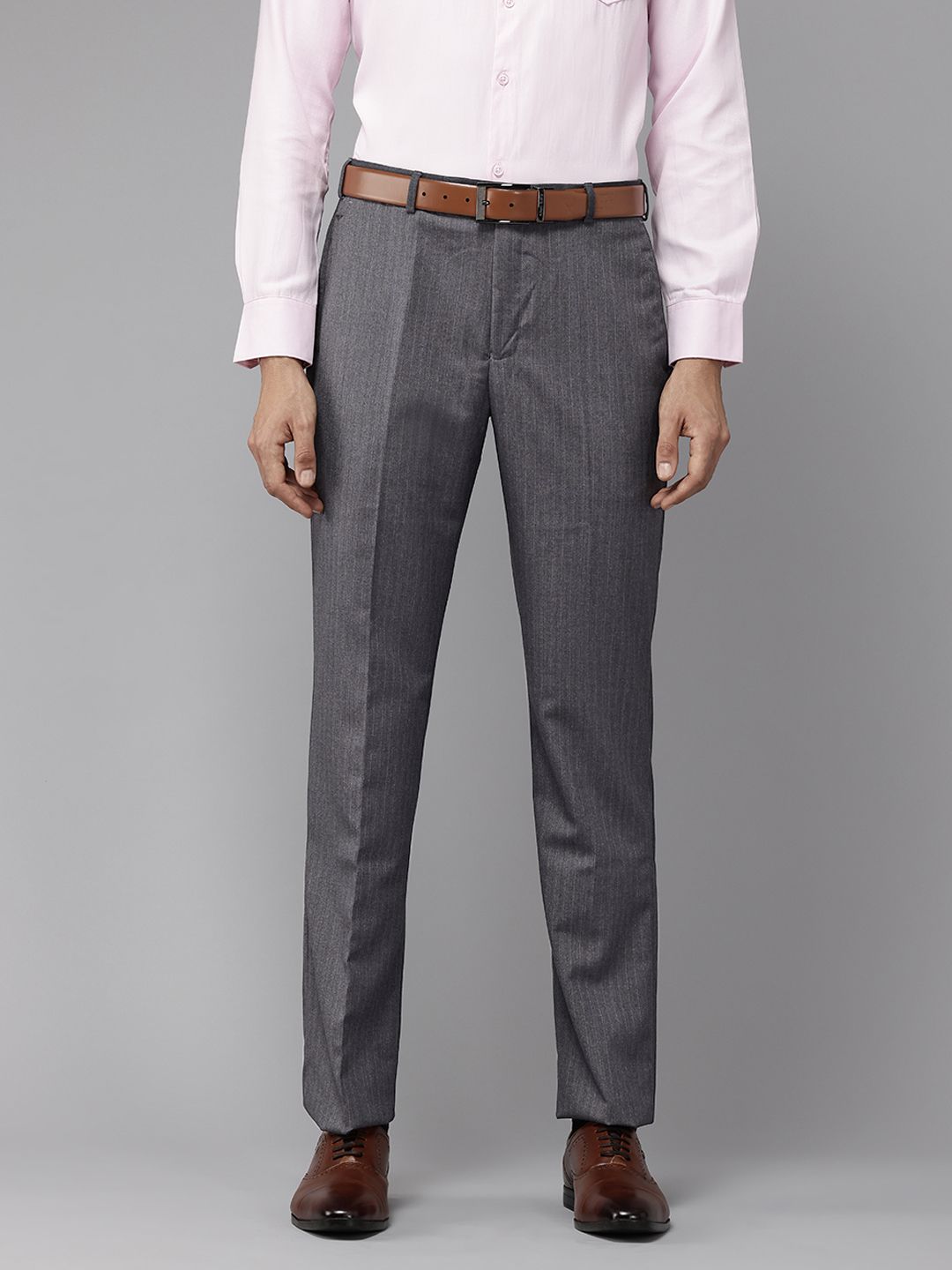 Park Avenue Men Striped Formal Trousers