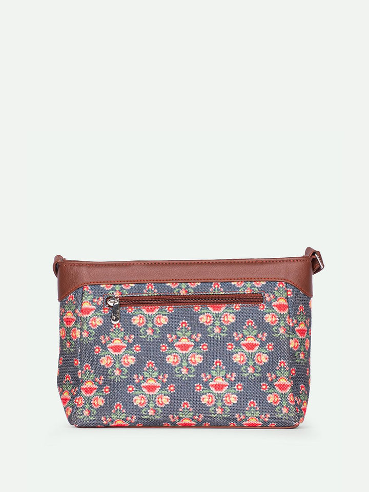 Zouk Mughal Garden Floral Printed Sling Sling Bag