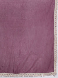 Varanga Floral Printed Pure Cotton Anarkali Kurta with Trousers & Dupatta
