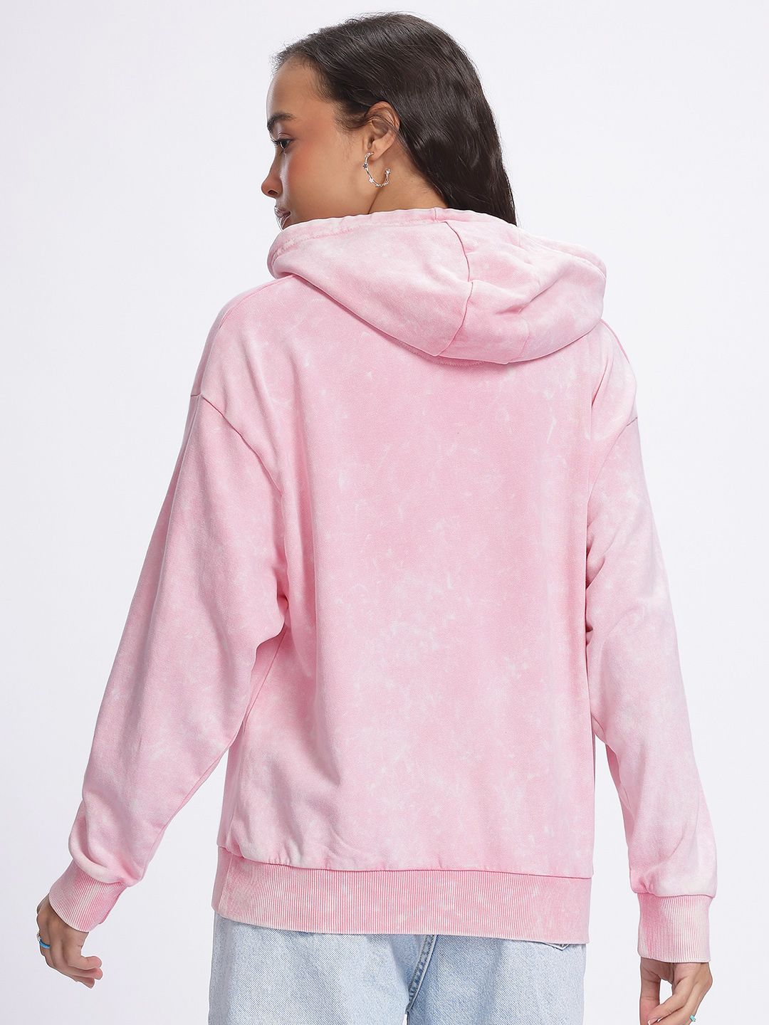 DressBerry Dyed Drop-Shoulder Hooded Sweatshirt