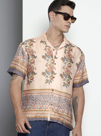 The Indian Garage Co. Opaque Floral Printed Casual Shirt