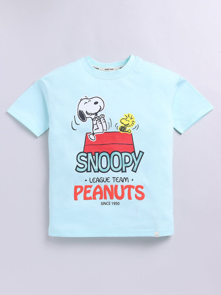 Happy Faces Boys Snoopy Print Pure Cotton T-shirt