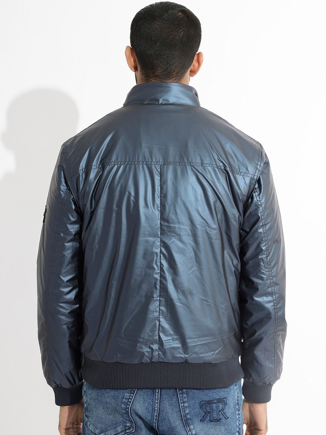 RARE RABBIT Men Carpo Tailored Fit Mandarin Collar Jacket