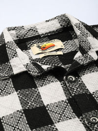 The Indian Garage Co Pure Cotton Textured Checks Opaque Relaxed Fit Casual Shirt