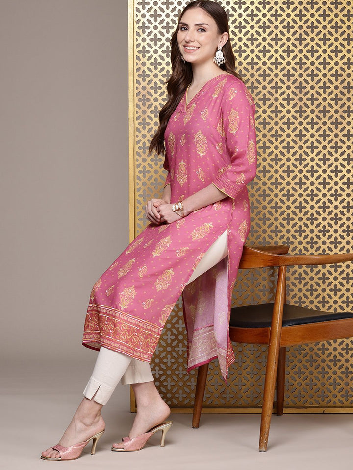 House of Pataudi Ethnic Motifs Printed Jashn Kurta