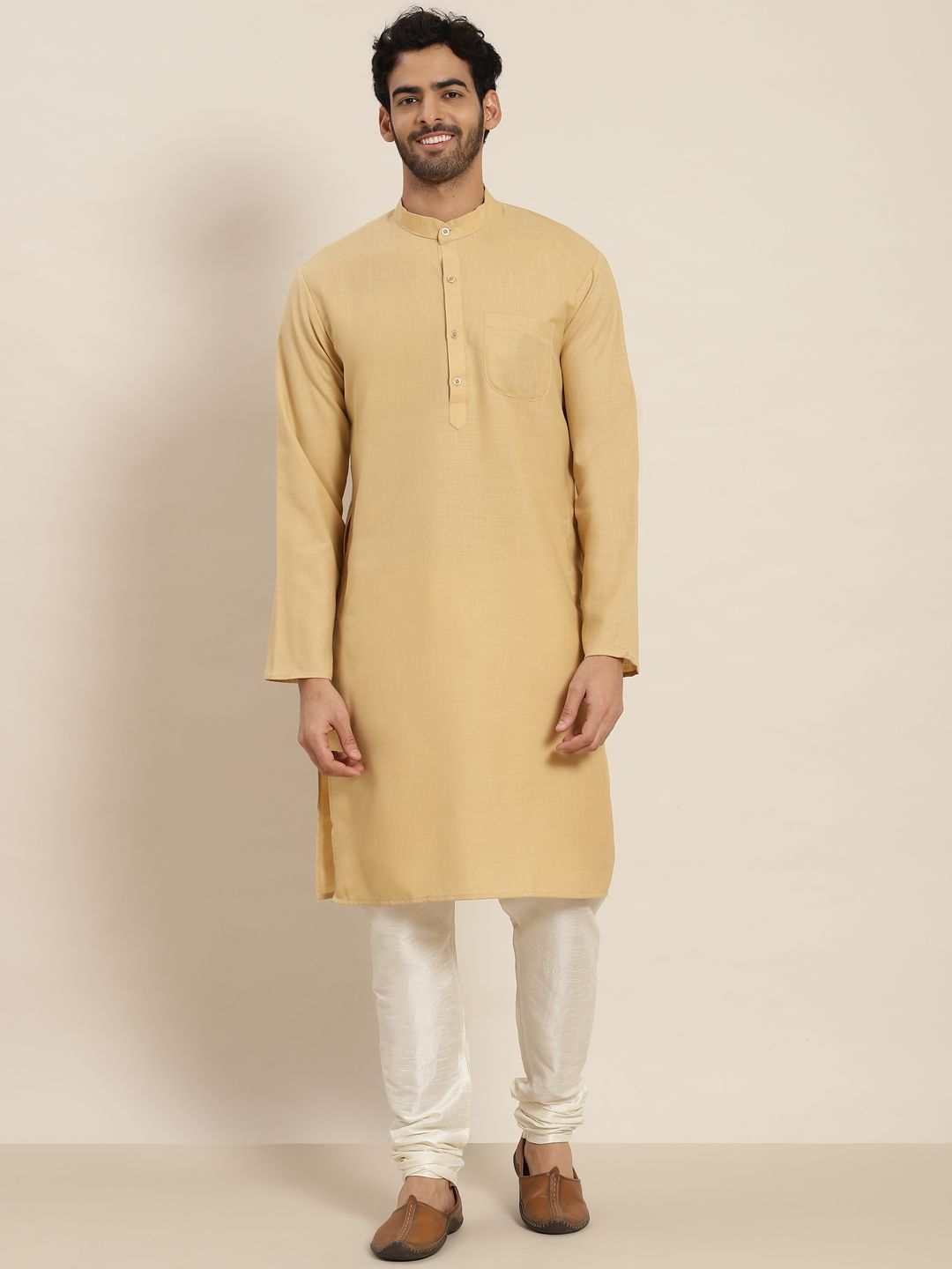 SOJANYA Men Beige Kurta