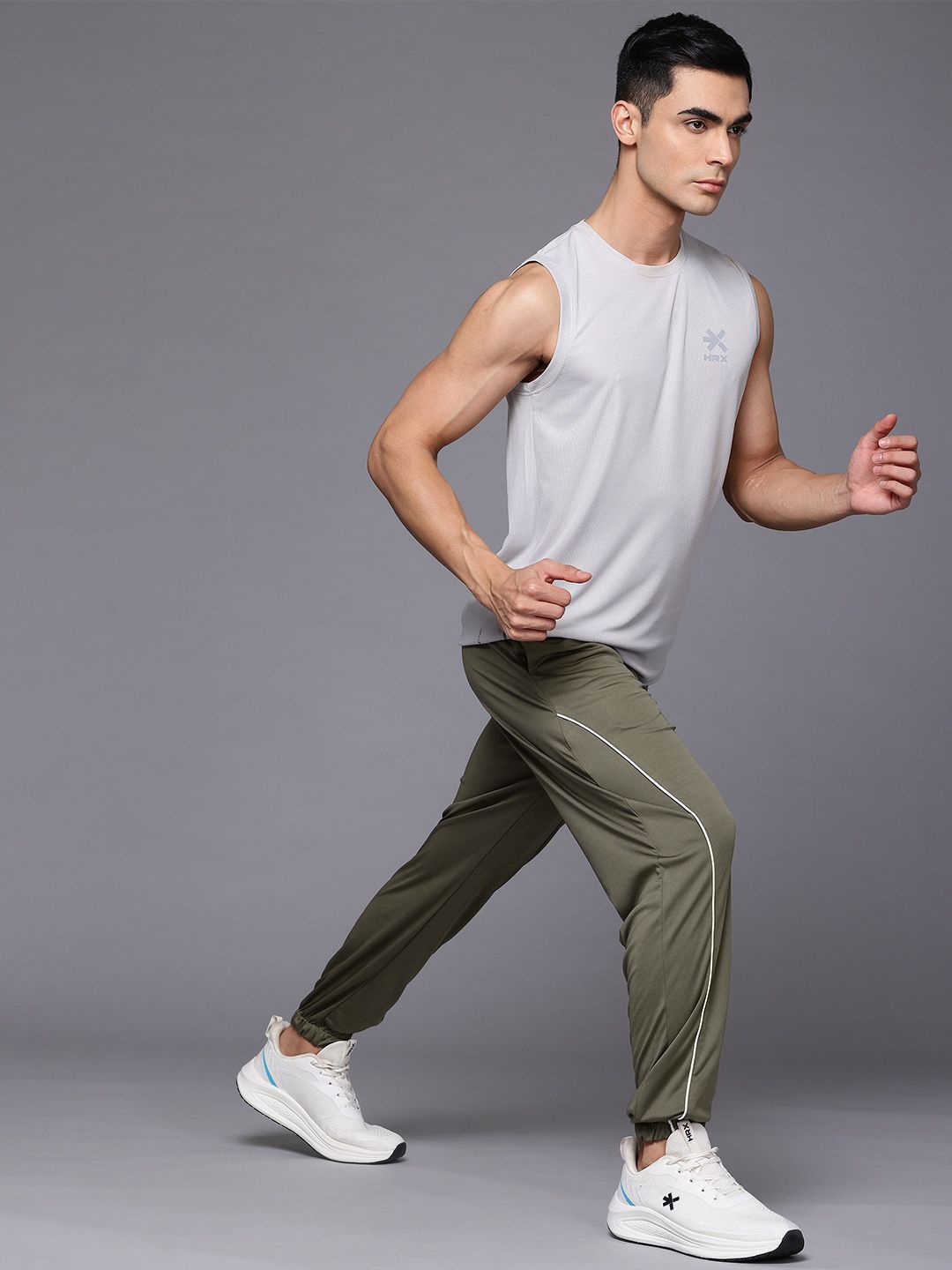 HRX by Hrithik Roshan Men Rapid Dry Side Striped Running Joggers