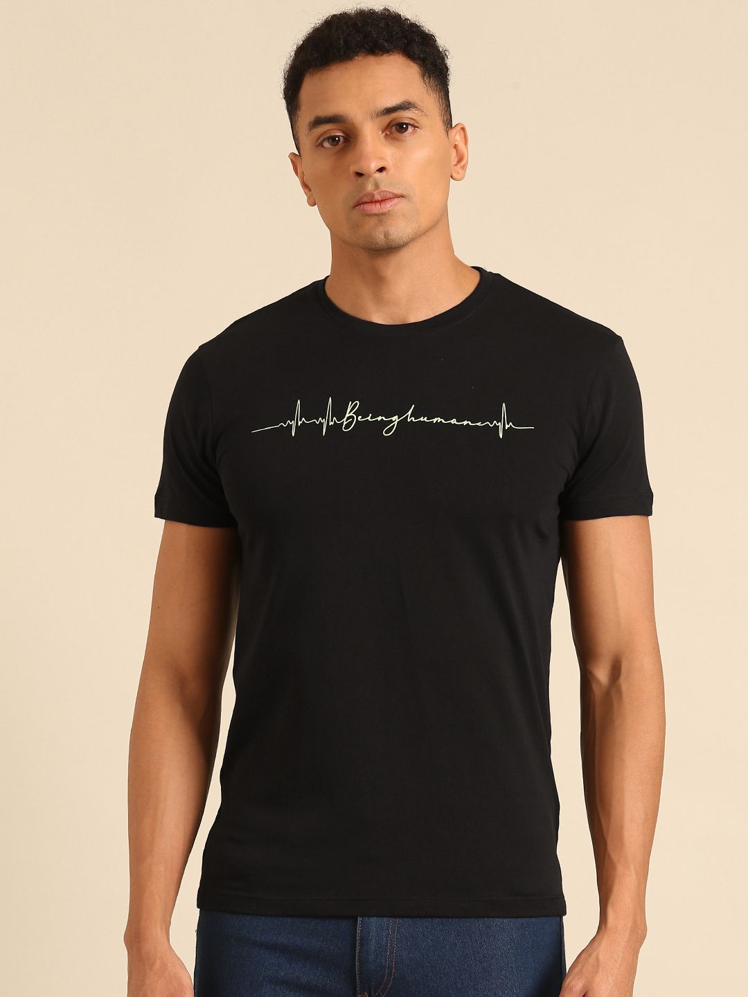 Being Human Pure Cotton T-shirt with Minimal Print