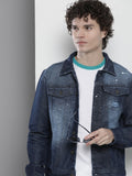 The Indian Garage Co Men Blue Woven Denim Jacket