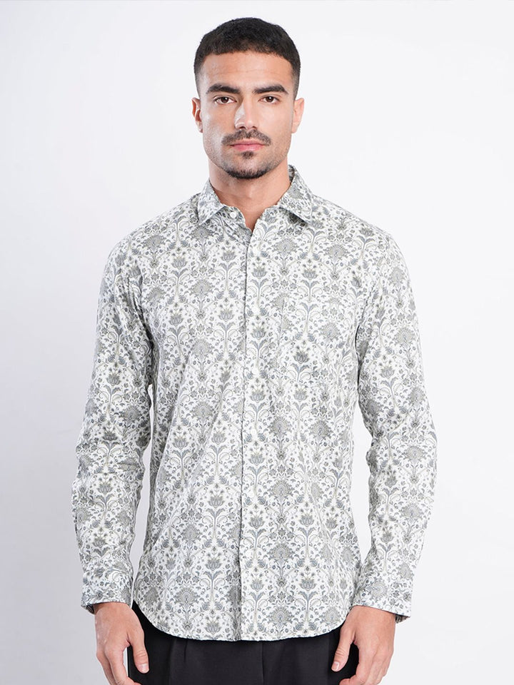 Bene Kleed Slim Fit Printed Cotton Casual Shirt