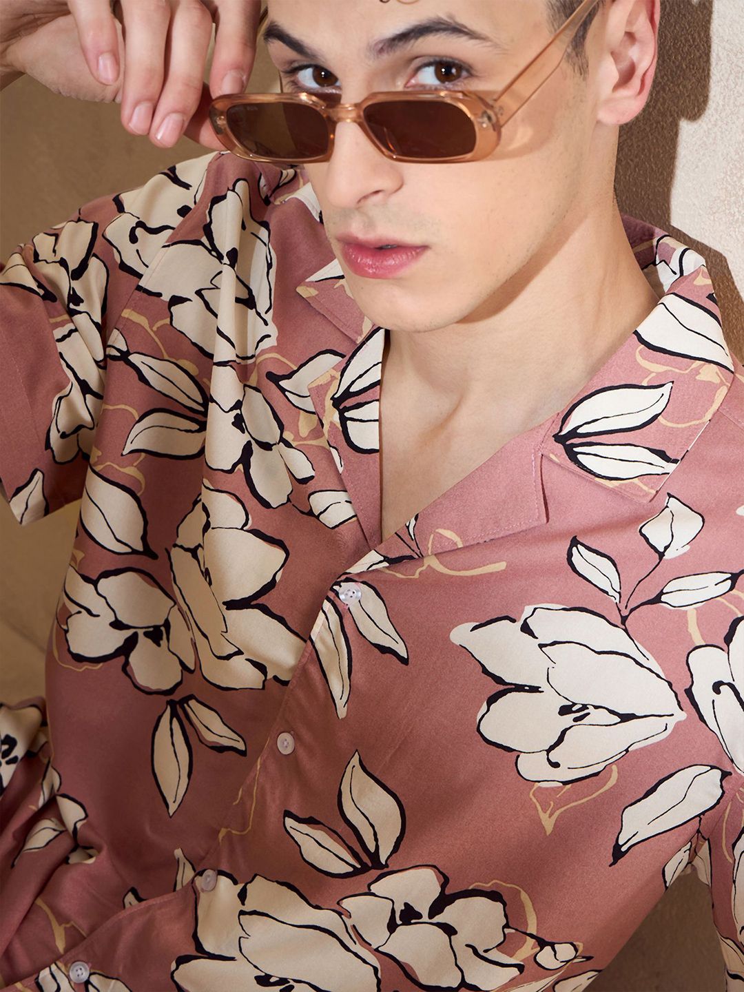 DENNISON Smart Block Printed Oversized Casual Shirt