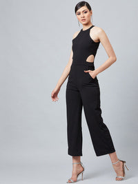 Athena Women Black Solid Basic Jumpsuit