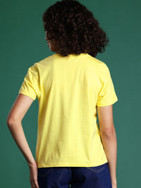 DressBerry Graphic Printed Drop-Shoulder Sleeve T-shirt