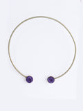 PANASH Gold Plated Gemstone Stone Studded Circular Necklace