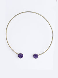 PANASH Gold Plated Gemstone Stone Studded Circular Necklace