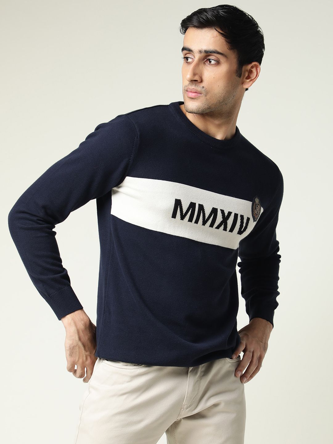 RARE RABBIT Men Since Slim Fit Typography Printed Sweatshirt