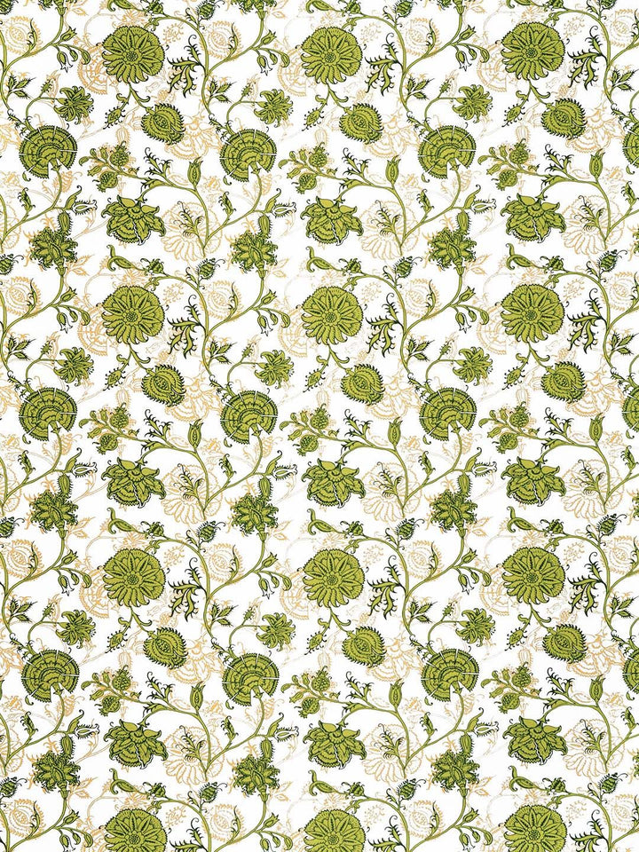 Story@home Ventura Green White Floral 144 TC Cotton Queen Bedsheet with 2 Pillow Covers