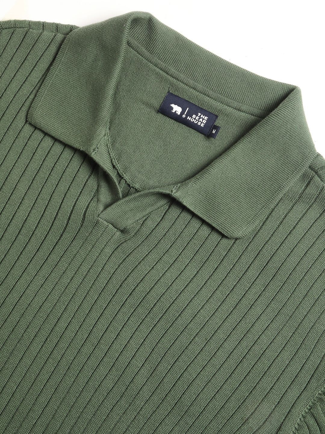 THE BEAR HOUSE Men Striped Regular Fit Polo T-Shirt