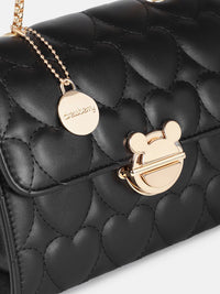 DressBerry Textured Structured Shoulder Bag with Quilted