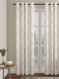HOSTA HOMES Cream-Coloured Floral Door Curtain