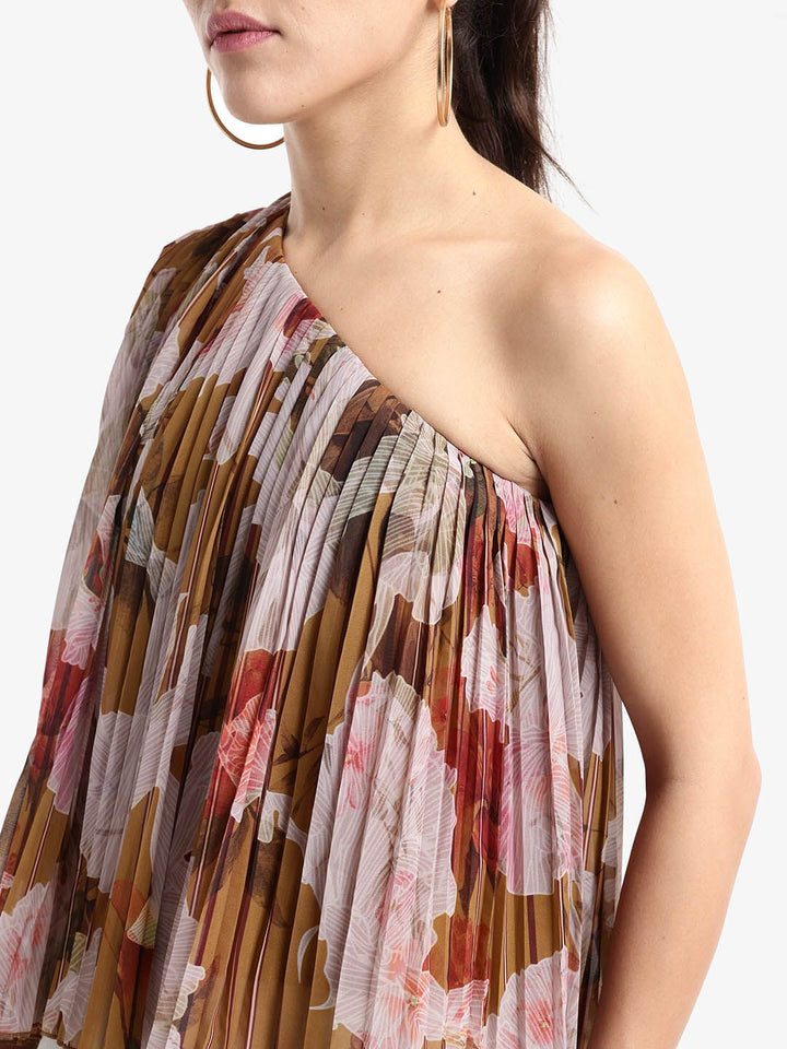 RAREISM Women Floral Printed Sleeveless A-line Top