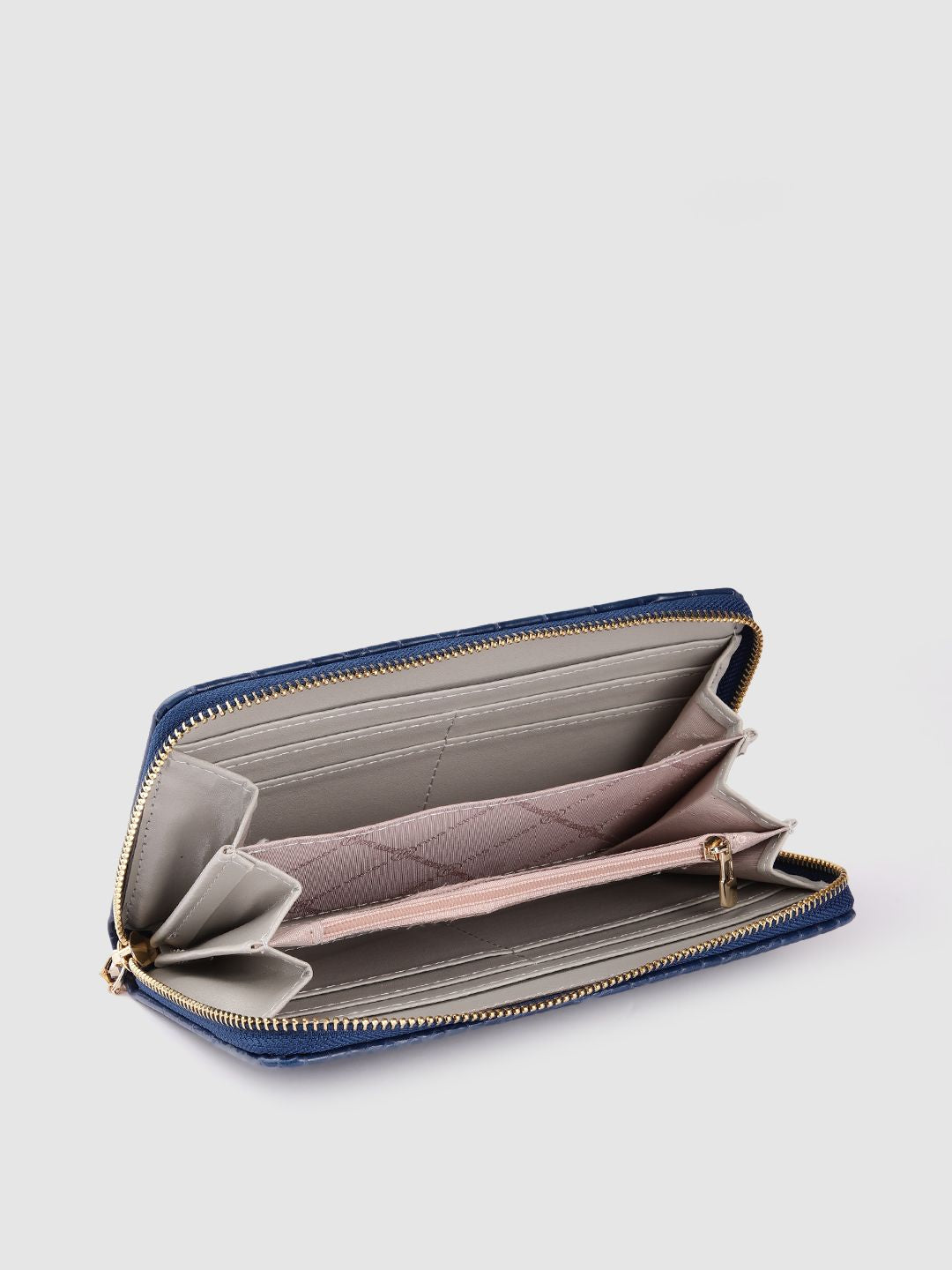 Lino Perros Women Croc Textured Zip Around Wallet