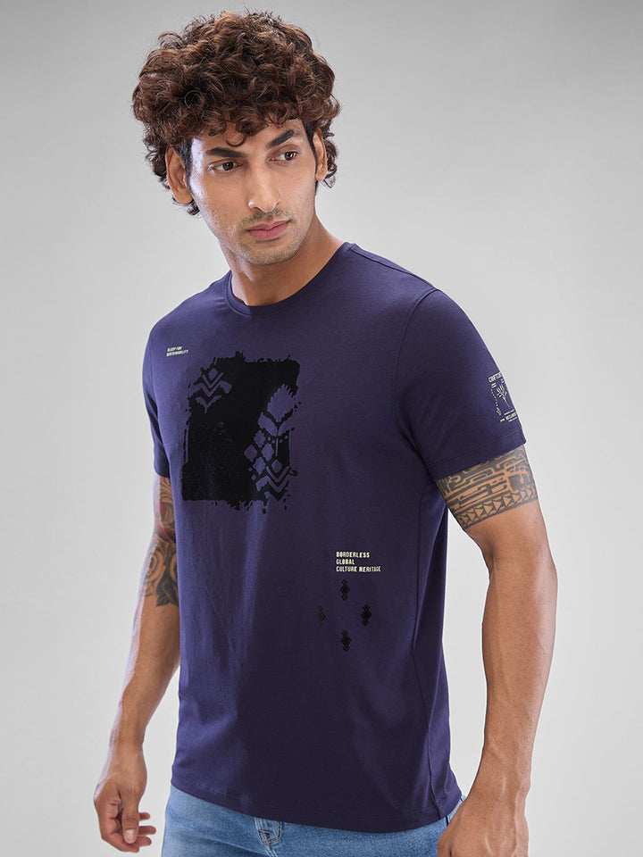 SPYKAR Men Typography Printed Slim Fit T-shirt