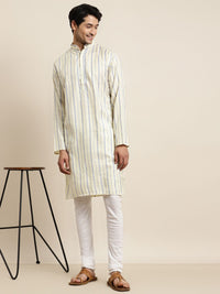 Anug by SOJANYA Kurta Belang Kuning & Biru Lelaki