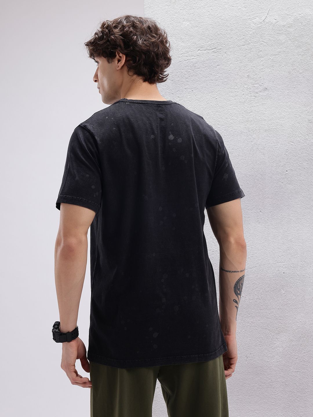 HRX by Hrithik Roshan Men Tie & Dye Pure Cotton T-shirt