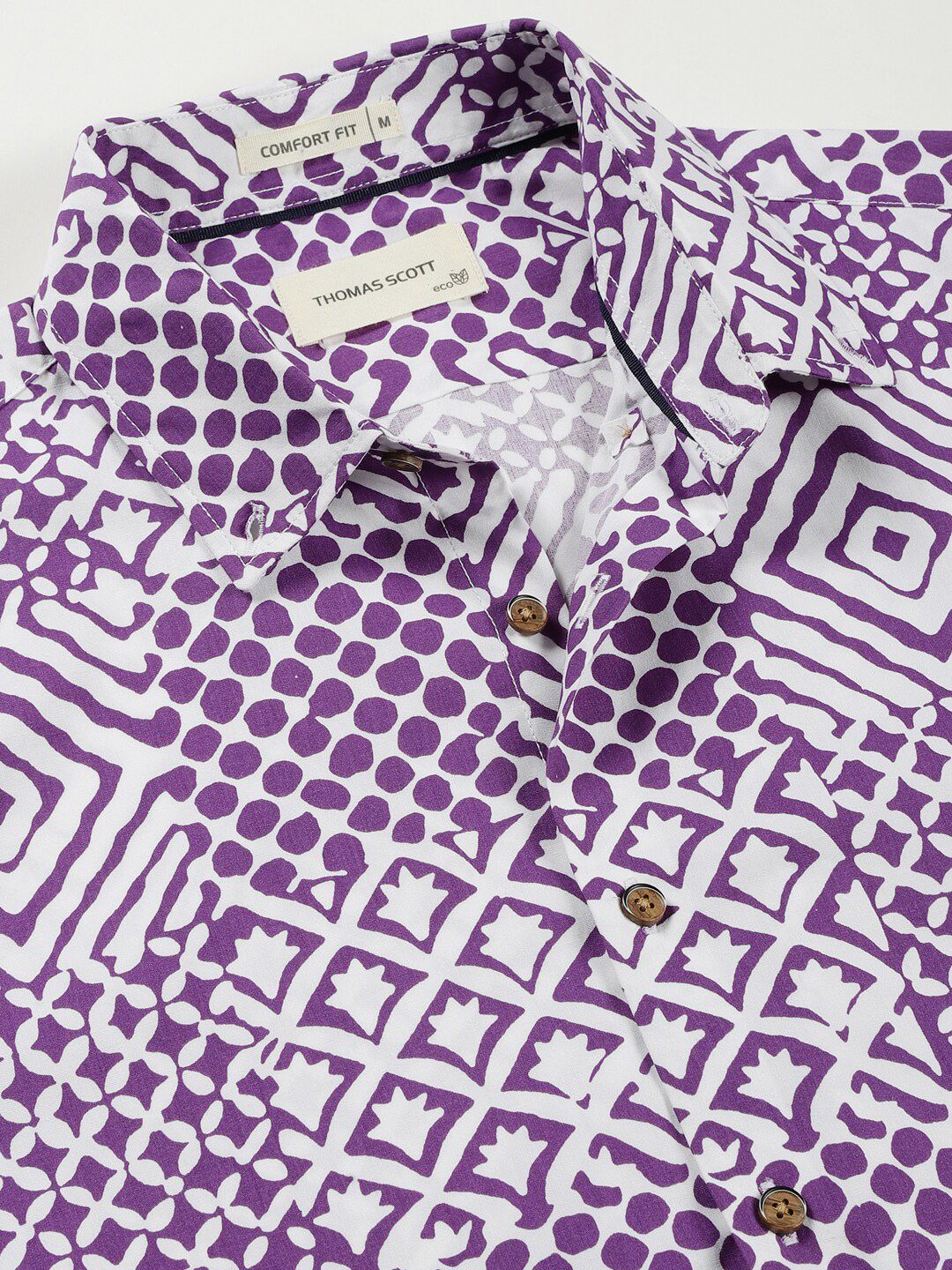 Thomas Scott Smart Opaque Printed Cotton Casual Shirt