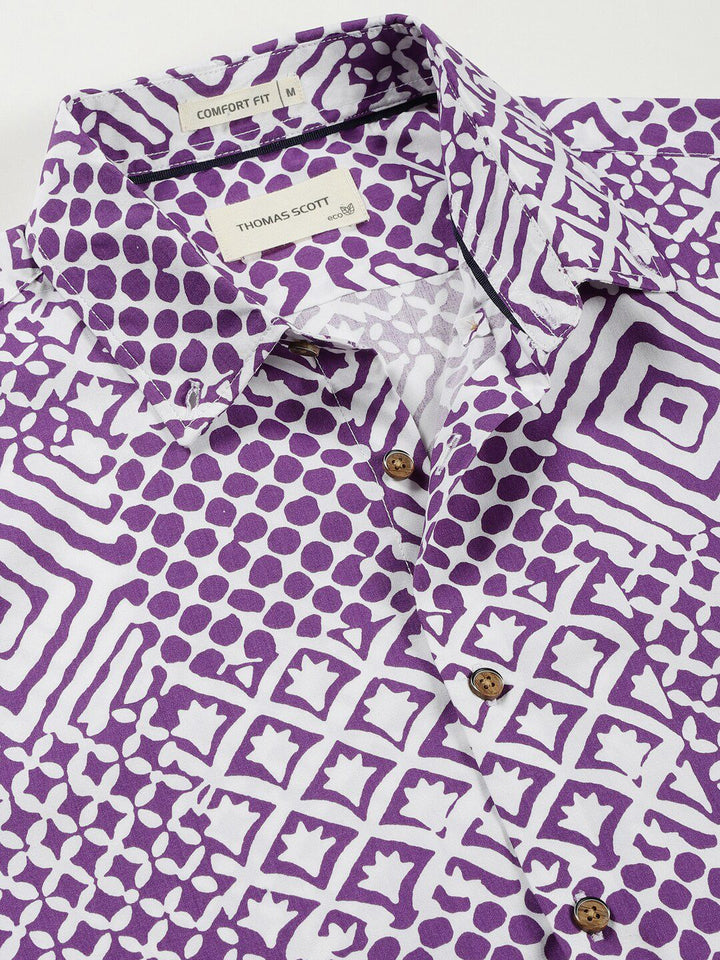 Thomas Scott Smart Opaque Printed Cotton Casual Shirt