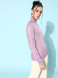 STREET 9 Women Lavender Acrylic Pullover