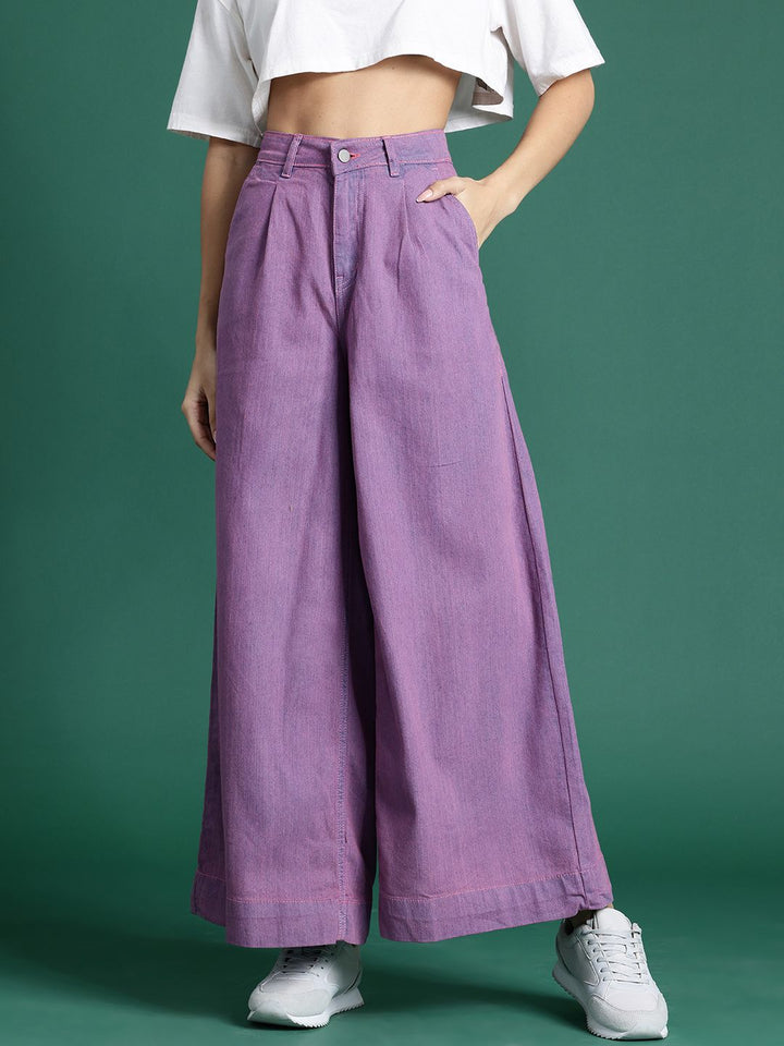 DressBerry Women Wide Leg Stretchable Jeans