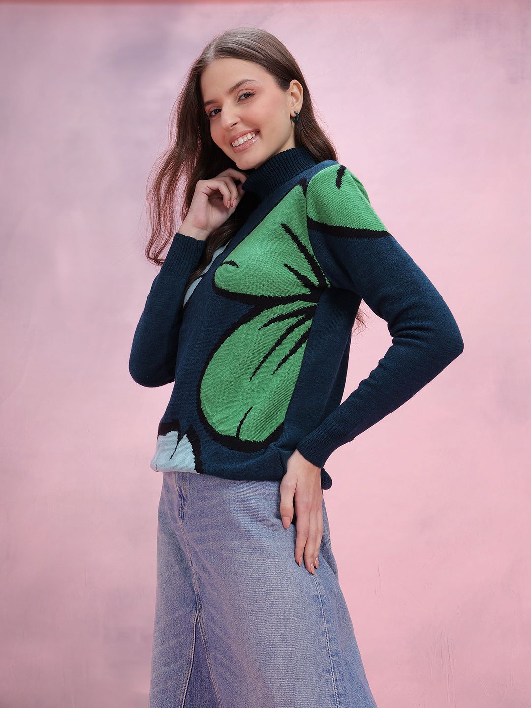 DressBerry Women Floral Acrylic Pullover
