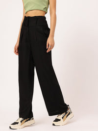 DressBerry Women Bell-Bottom Beauty Wide Waistband Trousers