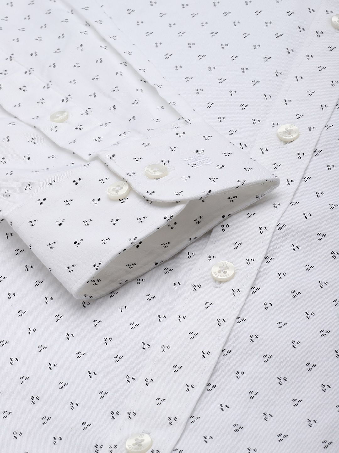 Raymond Slim Fit Geometric Printed Pure Cotton Formal Shirt