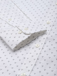 Raymond Slim Fit Geometric Printed Pure Cotton Formal Shirt