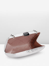 Lino Perros Snake Skin Textured Box Clutch