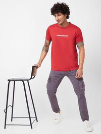 SPYKAR Graphic Printed Slim Fit Cotton T-Shirt