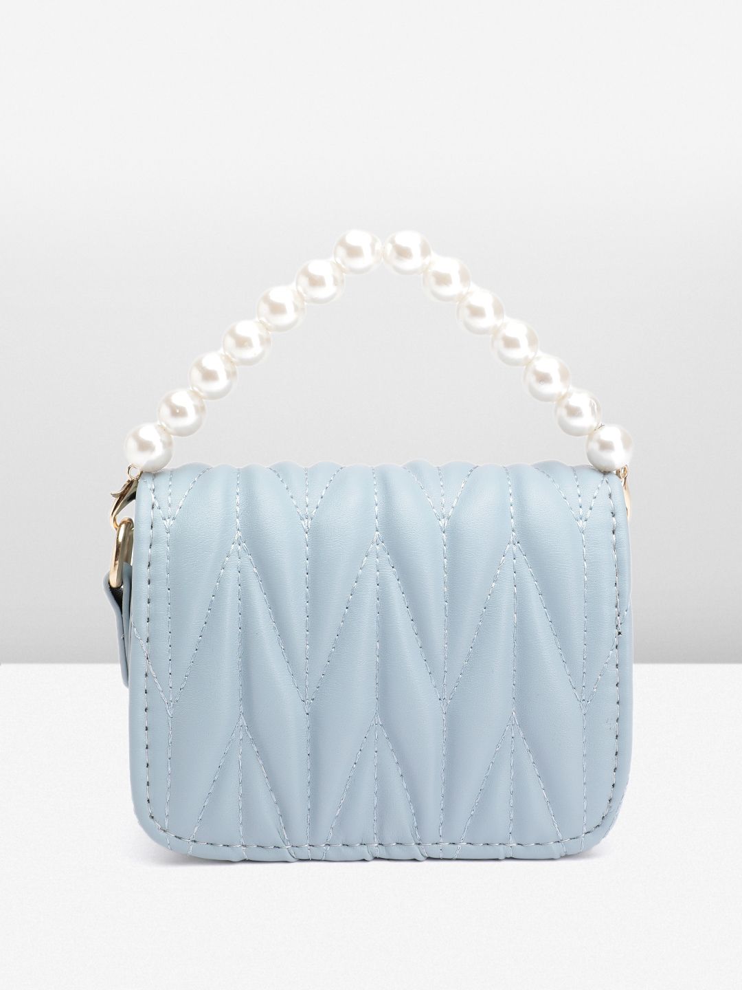 DressBerry Structured Quilted Satchel Bag