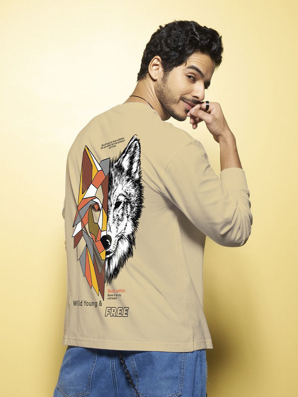 Bewakoof Graphic Printed Pure Cotton Oversized Fit T-shirt